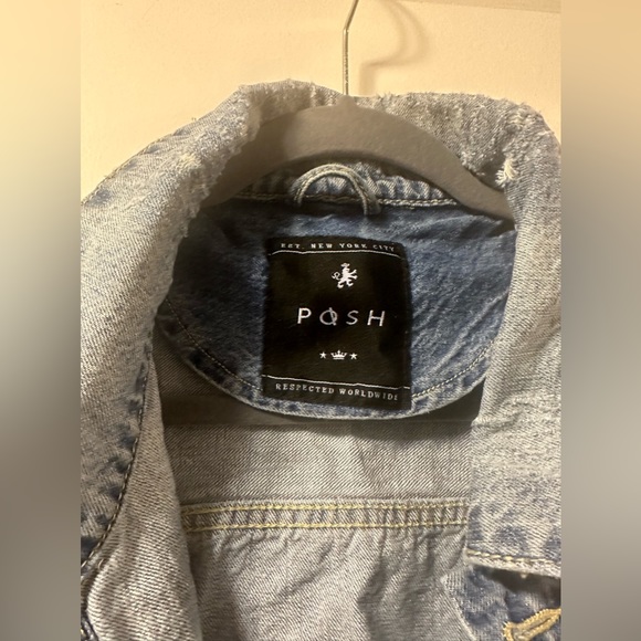 Posh XL Distressed Denim Jacket - Picture 11 of 12